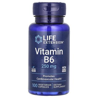 Life Extension, Vitamine B6, 250 mg, 100 Vegetarische Capsules