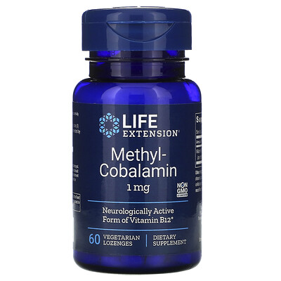 Life Extension Methylcobalamin, 1 mg, 60 Vegetarian Lozenges