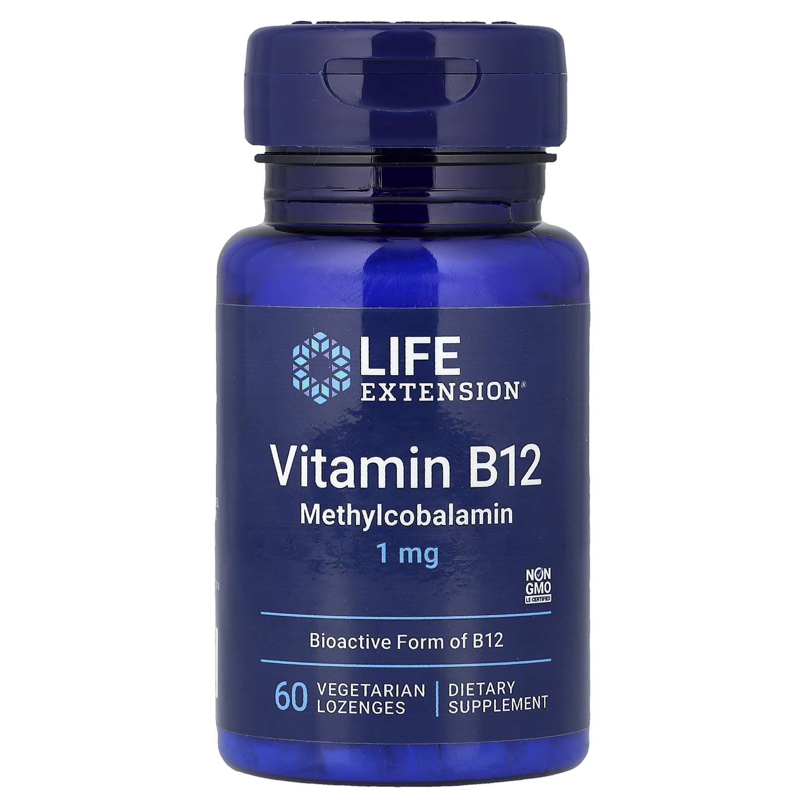 Life Extension (라이프익스텐션), 비타민B12, 1mg, 식물성 사탕 정제 60정