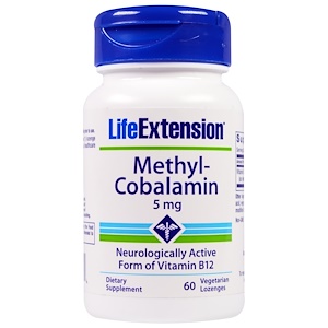 Life Extension, Метил-кобаламин, 5 мг, 60 растительных леденцов