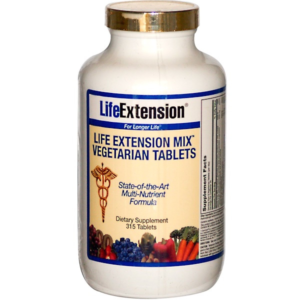 Life Extension, Mix Vegetarian Tablets, 315 Veggie Tablets (Discontinued Item) 