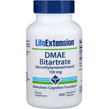 Life Extension, DMAE битартрат, 150 мг, 200 вегетарианских капсул отзывы