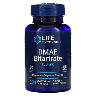 Life Extension, DMAE Bitartrate, 150 mg, 200 Vegetarian Capsules
