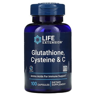 Life Extension, Glutathion, Cystéine & vitamine C, 100 capsules