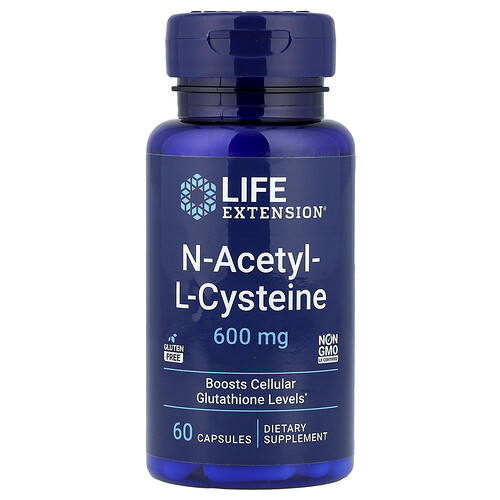 Life Extension, N-Acetyl-L-Cysteine, 600 mg, 60 Capsules