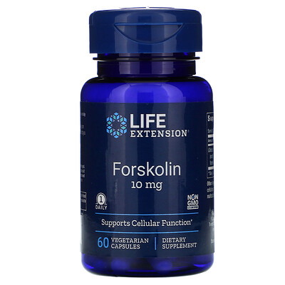 Life Extension Forskolin, 10 mg, 60 Vegetarian Capsules