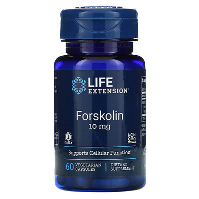 

Life Extension форсколин, 10 мг, 60 вегетарианских капсул