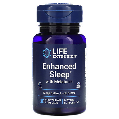

Life Extension Enhanced Sleep with Melatonin 30 Vegetarian Capsules