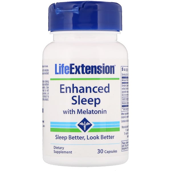 Life Extension, Enhanced Sleep with Melatonin, 30 Capsules - iHerb