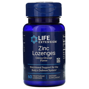 Лайф Экстэншн, Zinc Lozenges, Citrus-Orange Flavor, 60 Vegetarian Lozenges отзывы