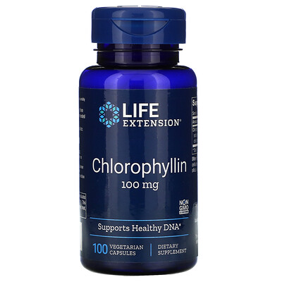 Life Extension Хлорофиллин, 100 мг, 100 вегетарианских капсул