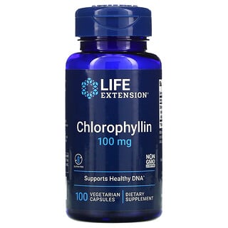 Life Extension, Clorofilina, 100 mg, 100 cápsulas vegetales