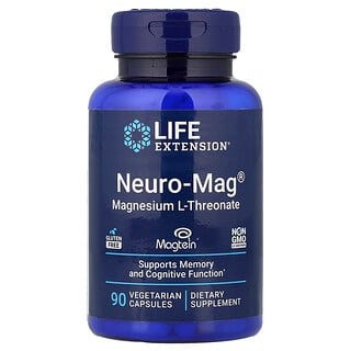Life Extension, Neuro-Mag®, L-treonian magnezu, 90 kapsułek wegetariańskich (48 mg na kapsułkę)