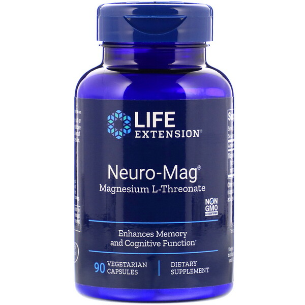 Life Extension, Neuro-Mag, ΠΌΠ°Π³Π½ΠΈΠΉ L-ΡΡΠ΅ΠΎΠ½Π°Ρ, 90 ΠΊΠ°ΠΏΡΡΠ» Π² ΡΠ°ΡΡΠΈΡΠ΅Π»ΡΠ½ΠΎΠΉ ΠΎΠ±ΠΎΠ»ΠΎΡΠΊΠ΅