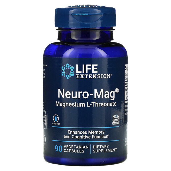 Neuro-Mag, L-треонат магния, 90 вегетарианских капсул