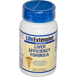 Life Extension, Liver Efficiency Formula, 30 растительных капсул