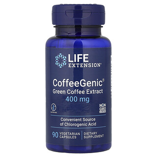 Life Extension, CoffeeGenic，绿咖啡提取物，400毫克，90素食胶囊