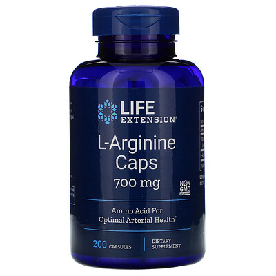 Life Extension L-Arginine Caps, 700 mg, 200 Capsules