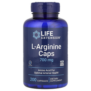 Life Extension, L-arginina in capsule, 700 mg, 200 capsule
