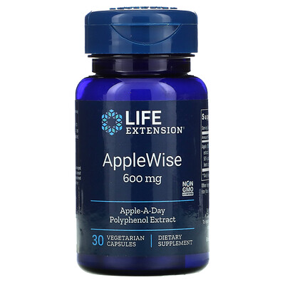 

Life Extension AppleWise, 600 мг, 30 растительных капсул