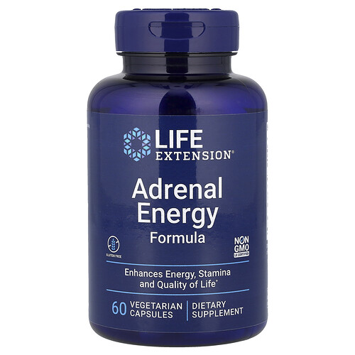 Life Extension, Adrenal Energy Formula, Nebennieren-Energieformel, 60 pflanzliche Kapseln