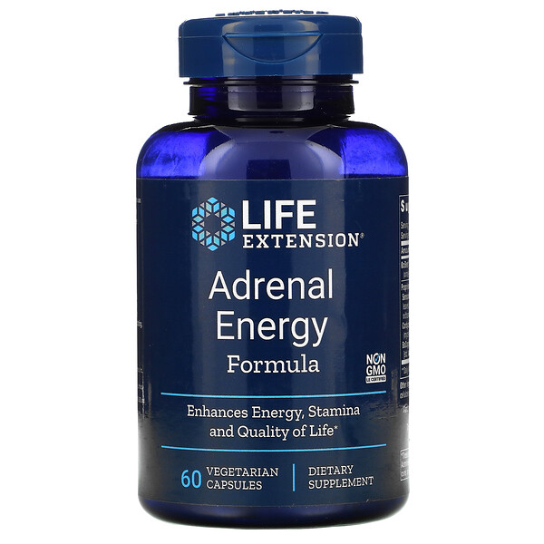 Adrenal Energy Formula บรรจุแคปซูลมังสวิรัติ 60 แคปซูล
