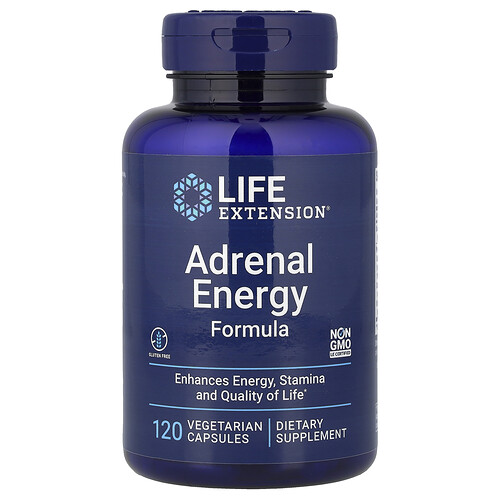 Life Extension, Adrenal Energy Formula, Nebennieren-Energie-Formel, 120 vegetarische Kapseln