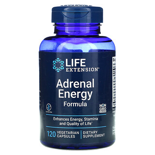 Life Extension, 腎上腺能量配方，120 粒素食膠囊。