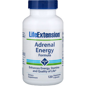 Лайф Экстэншн, Adrenal Energy Formula, 120 Veggie Caps отзывы покупателей
