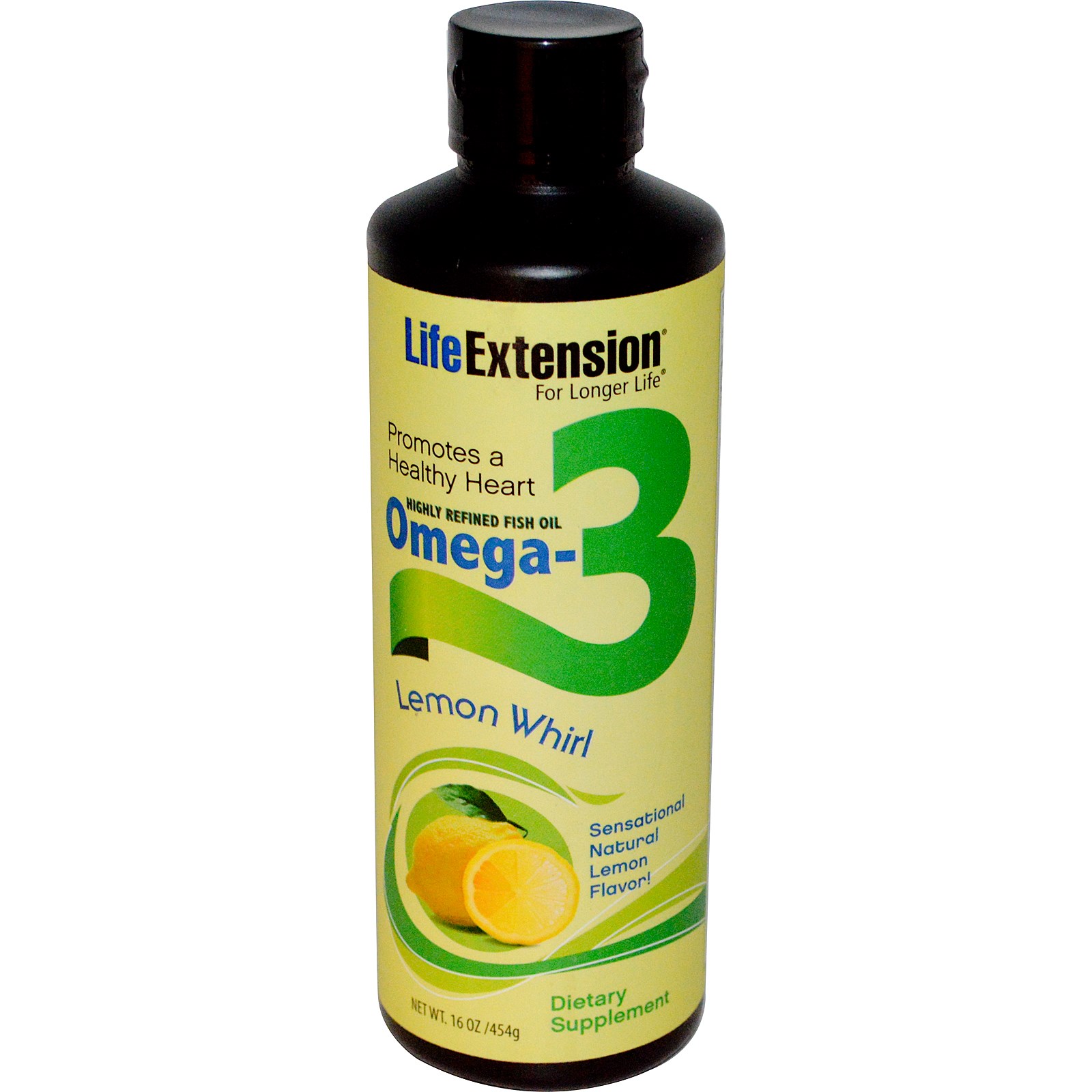 Life Extension, Omega3, Highly Refined Fish Oil, Lemon Whirl, 16 oz