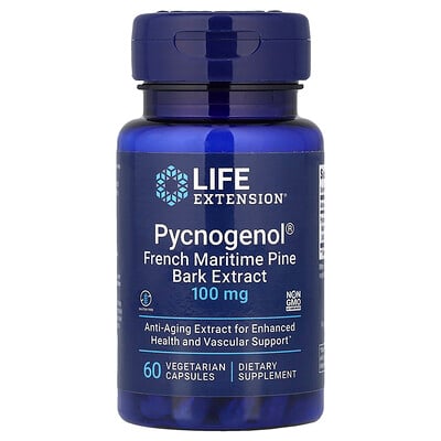 Life Extension, Pycnogenol®, French Maritime Pine Bark Extract, 100 mg, 60 Vegetarian Capsules