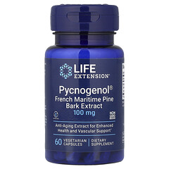 Pycnogenol®, екстракт кори французької приморської сосни, 100 мг, 60 вегетаріанських капсул