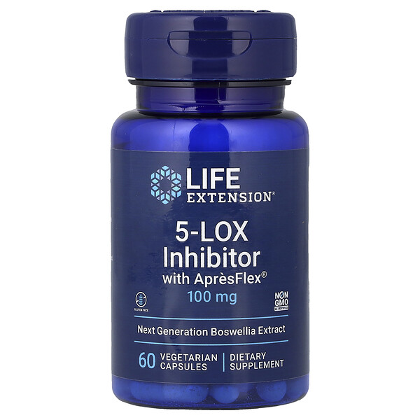 Life Extension 5-LOX Inhibitor with ApresFlex®, 100 mg, 60 Vegetarian Capsules