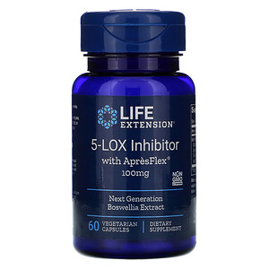 Лайф Экстэншн, 5-LOX Inhibitor with ApresFlex, 100 mg, 60 Vegetarian Capsules отзывы