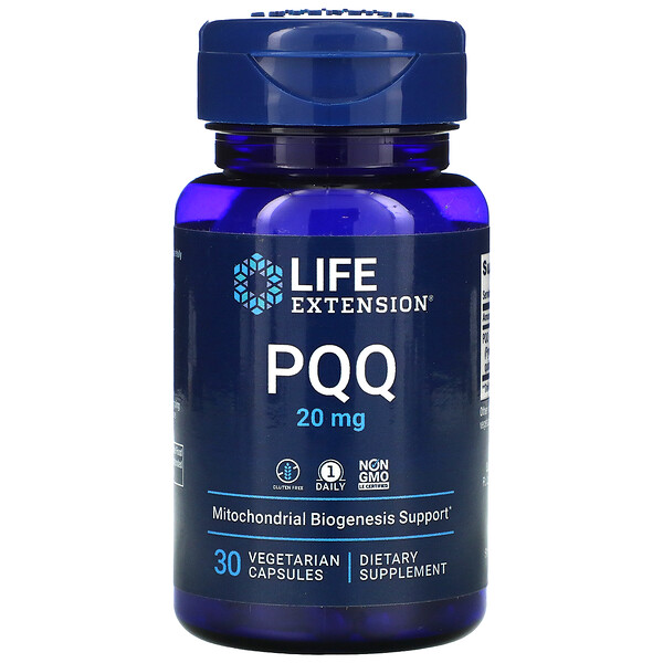 PQQ в капсулах, пирролохинолинхинон, 20 мг, 30 вегетарианских капсул