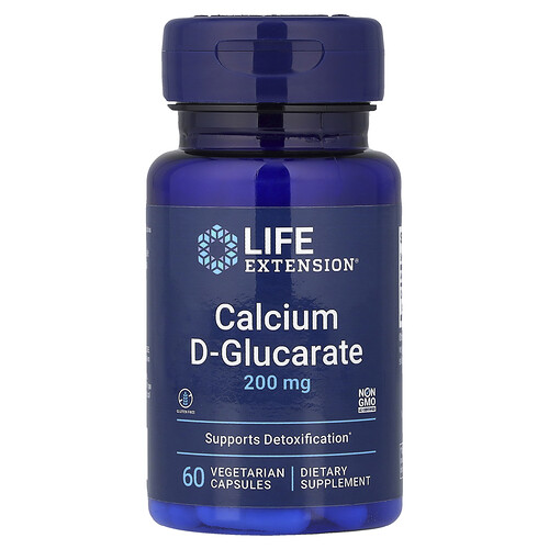 Life Extension カルシウムD-グルカレート 200mg ベジタリアンカプセル60粒