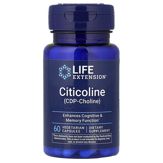 Life Extension, Sitikoliini (CDP-koliini), 60 kasviskapselia (250 mg kapselia kohden)