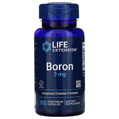 Life Extension Boron, 3 мг, 100 вегетарианских капсул