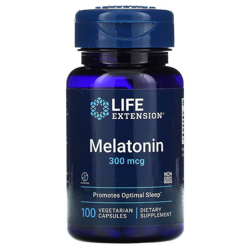 Life Extension, Melatonin, 300 mcg, 100 Vegetarian Capsules - iHerb