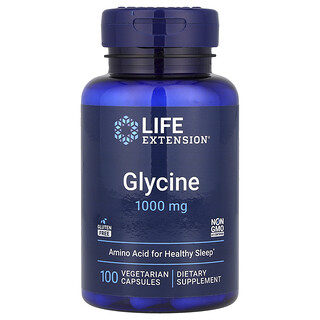 Life Extension, глицин, 1000 мг, 100 вегетарианских капсул