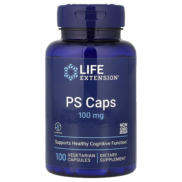Life Extension PS Caps, 100 mg, 100 Vegetarian Capsules