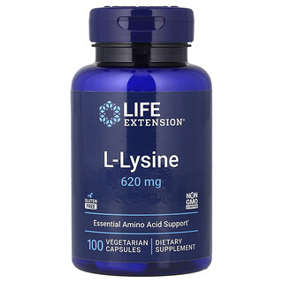 Life Extension, L-Lysine, 620 mg, 100 Vegetarian Capsules