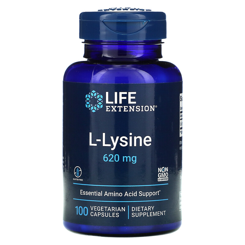 Life Extension, LLysine, 620 mg, 100 Vegetarian Capsules iHerb