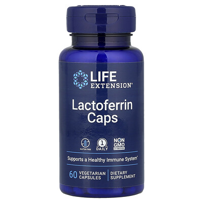Life Extension, Lactoferrina en cápsulas, 60 cápsulas vegetales (300 mg por cápsula)