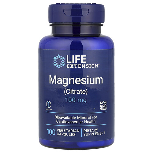 Life Extension マグネシウム(クエン酸塩) 100mg ベジタリアンカプセル100粒