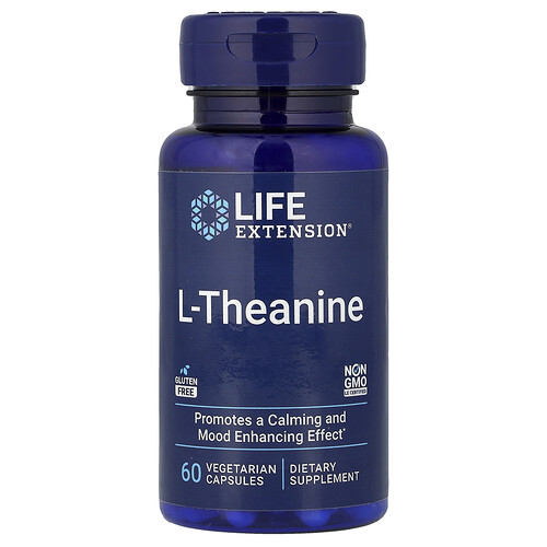 Life Extension L-テアニン ベジタリアンカプセル60粒（1粒あたり100mg）