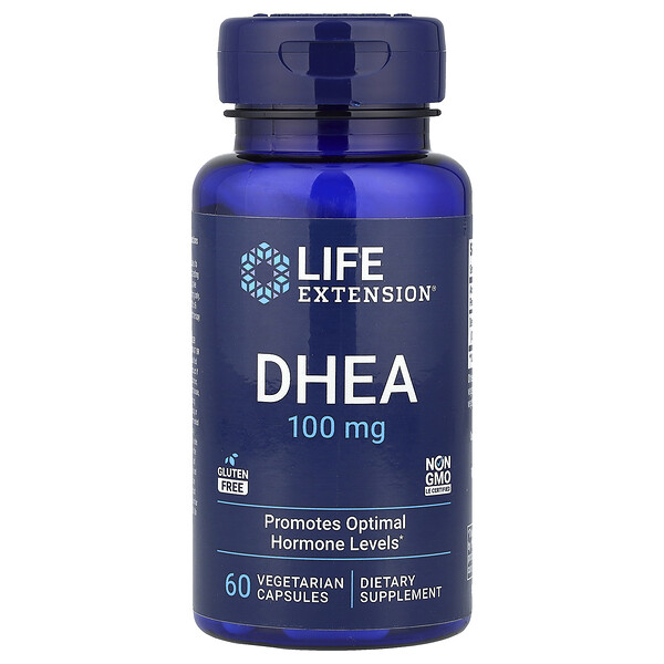 Life Extension DHEA, 100 mg, 60 Vegetarian Capsules