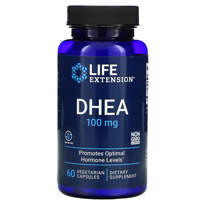 Life Extension, DHEA (dehidroepiandrosterona), 100 mg, 60 cápsulas