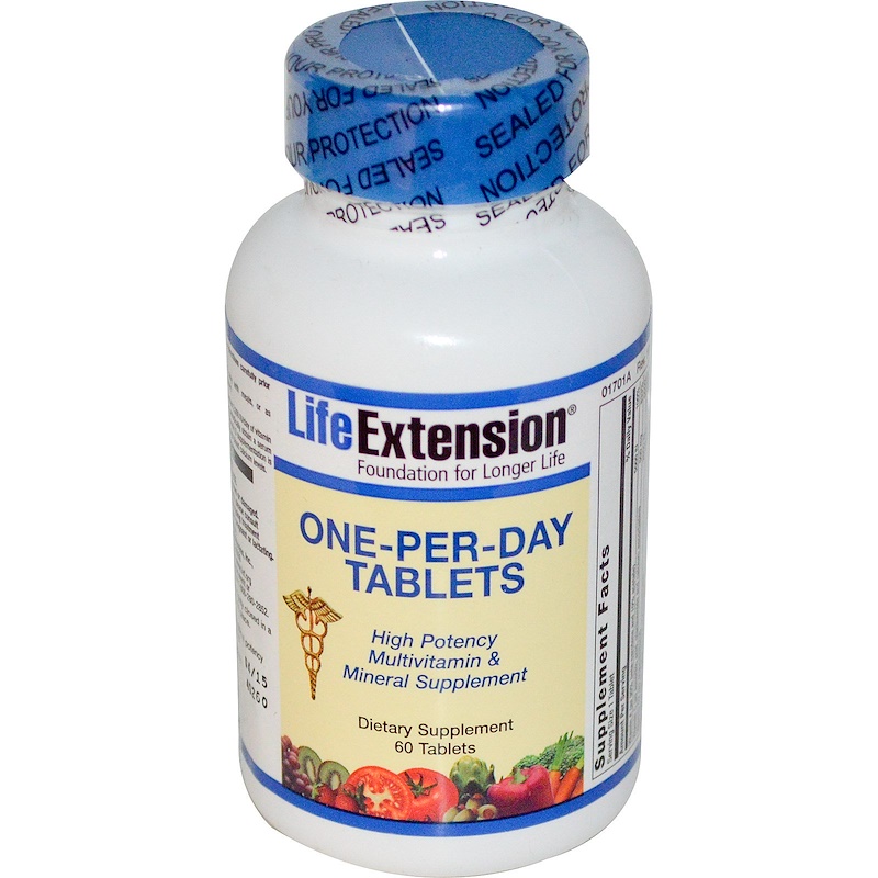 Life Extension, OnePerDay Tablets, Multivitamin & Mineral, 60 Tablets