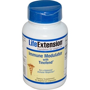 Life Extension, Иммуномодулятор с Tinofend, 60 растительных капсул